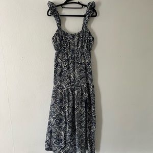 Abercrombie Ruffle Strap Linen Maxi Dress